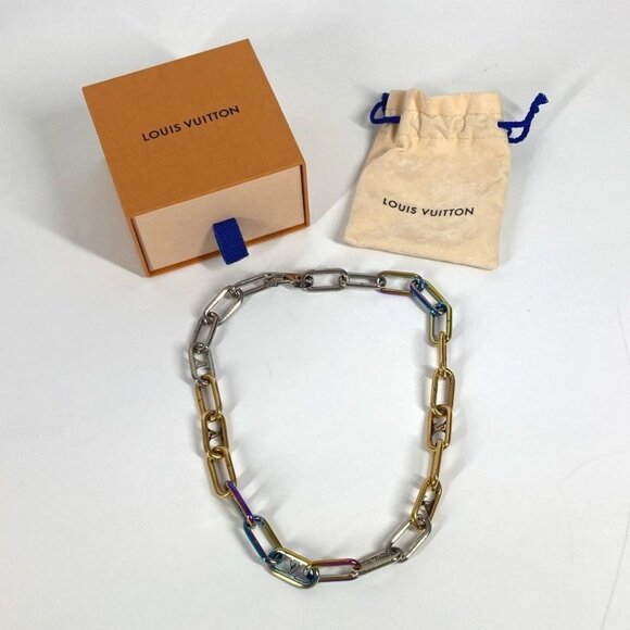 LOUIS VUITTON M80177 Collier Signature Chain Accessories Necklace - Picture 11 of 11